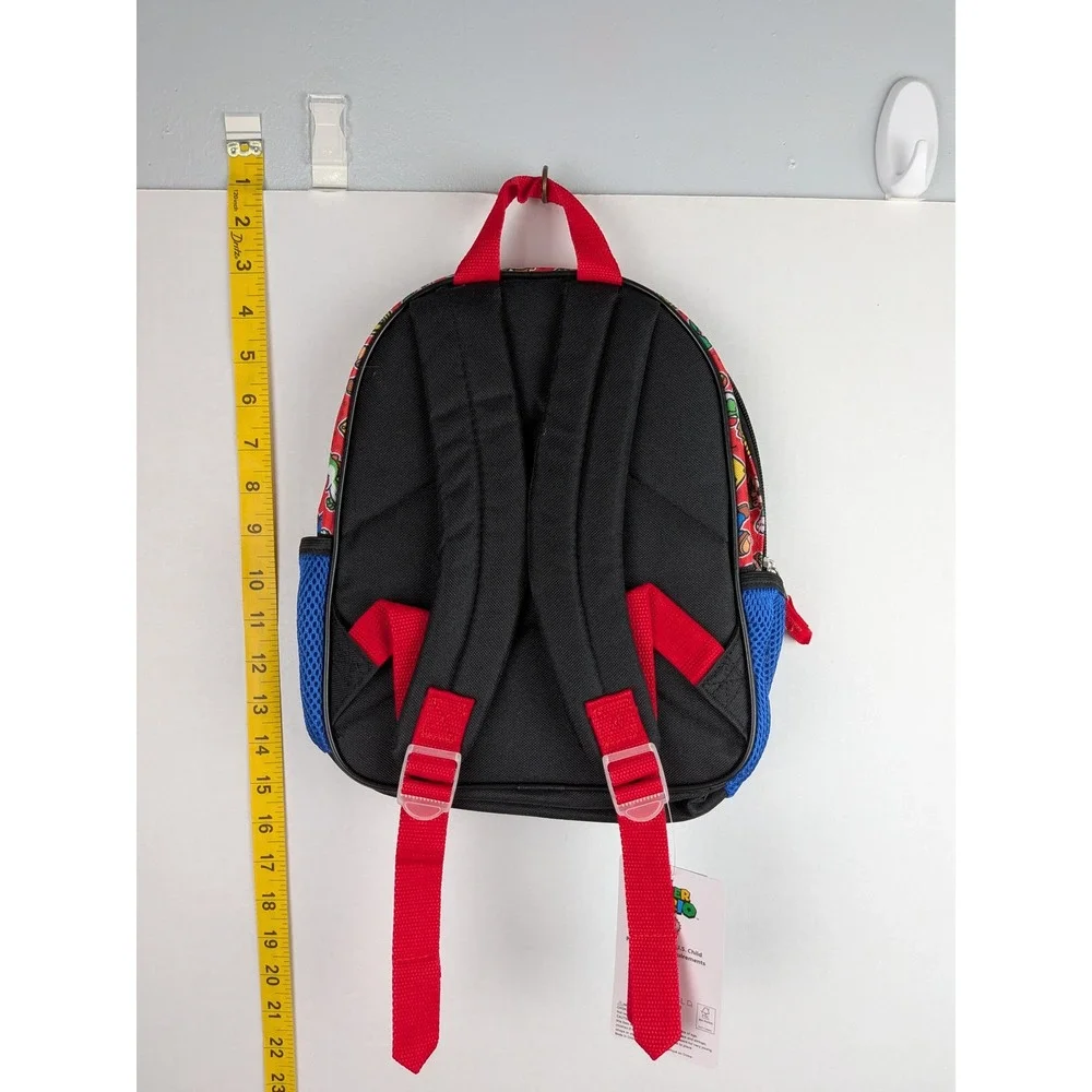 Nintendo Super Mario Kids 11 Inch Small Backpack Blue Red Bioworld NWT